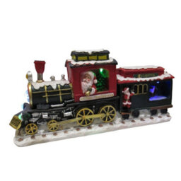 SecureFix Direct Light Up Santa Express Train Ornament (Christmas Decoration Led Lighted Figurine Home Decor) - thumbnail 2