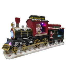 SecureFix Direct Light Up Santa Express Train Ornament (Christmas Decoration Led Lighted Figurine Home Decor)