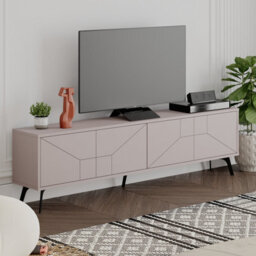 "Decortie Dune Modern Tv Unit Multimedia Centre With Storage Stylish Tv Cabinet 65"" Tvs Mocha Grey 180Cm" - thumbnail 4