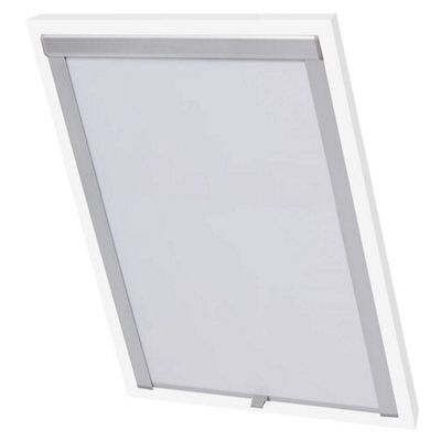 Berkfield Stylish Blackout Roller Blind White Uk08 - image 1