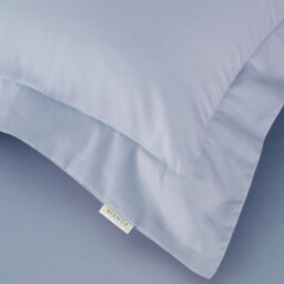 Bianca 400 Thread Count Cotton Sateen Oxford Pillowcase Pair Blue - thumbnail 2