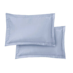 Bianca 400 Thread Count Cotton Sateen Oxford Pillowcase Pair Blue - thumbnail 4