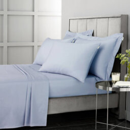 Bianca 400 Thread Count Cotton Sateen Oxford Pillowcase Pair Blue - thumbnail 3