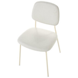 Beliani Set Of 4 Dining Chairs Riley Fabric Off-White - thumbnail 7