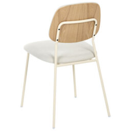 Beliani Set Of 4 Dining Chairs Riley Fabric Off-White - thumbnail 6