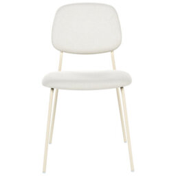 Beliani Set Of 4 Dining Chairs Riley Fabric Off-White - thumbnail 5