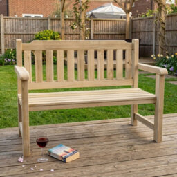 Pressure Treated Wooden Garden Bench - 2 Seater 4Ft Wide (1200mm) - thumbnail 2