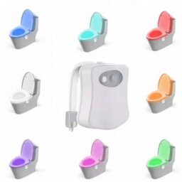 Led Toilet Night Light Bathroom Motion Sensor 8 Color Changing Soft Glow Night Lamp - thumbnail 2