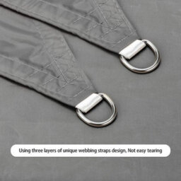 Grey 2X3M Rectangular Shade Sail Waterproof Uv Resistant - thumbnail 4