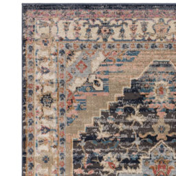 Traditional Persian Floral Bordered  Easy To Clean Rug For Dining Room Bed Room And Living Room-195Cm X 290Cm - thumbnail 4