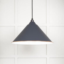 From the Anvil White Gloss Hockley Pendant In Slate - thumbnail 1