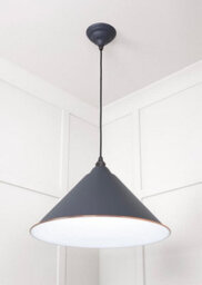 From the Anvil White Gloss Hockley Pendant In Slate - thumbnail 4