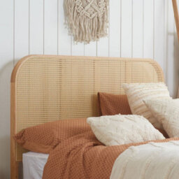 Margot Rattan Oak Wooden Bed Frame - 5Ft King Size - thumbnail 3