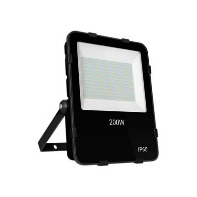 Phoebe Led With Photocell Sensor Floodlight 200W Atlas Cool White Black Powder Coat