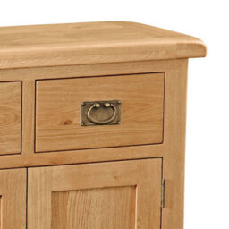 Zelah Oak Sideboard Cabinet Fully Assembled - By Roseland Furniture - thumbnail 3