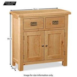 Zelah Oak Sideboard Cabinet Fully Assembled - By Roseland Furniture - thumbnail 6