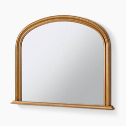 Furniturebox Uk Cecily Gold Wood Large 110X90 Overmantle Arch Mirror - thumbnail 4