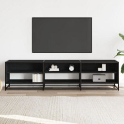 Berkfield Industrial Tv Cabinet Black 180X40X46 Cm Engineered Wood - thumbnail 3