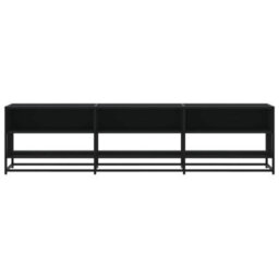 Berkfield Industrial Tv Cabinet Black 180X40X46 Cm Engineered Wood - thumbnail 4