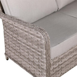 Furnishings For Less UK Grey Rattan Garden Corner Sofa Set With Rising Table & Cushions - thumbnail 6