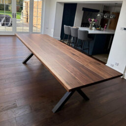 Ashford Blake Solid Walnut Dining Table - Chunky X Legs - thumbnail 2