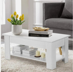 Wooden Coffee Table With Storage Lift Top Up Drawer Shelf Living Room Oofpmejmty - thumbnail 2