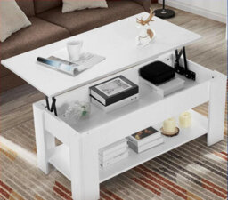 Wooden Coffee Table With Storage Lift Top Up Drawer Shelf Living Room Oofpmejmty - thumbnail 1