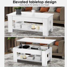 Wooden Coffee Table With Storage Lift Top Up Drawer Shelf Living Room Oofpmejmty - thumbnail 4
