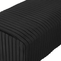 Beliani Upholstered Bench Paterson Velvet Black - thumbnail 5
