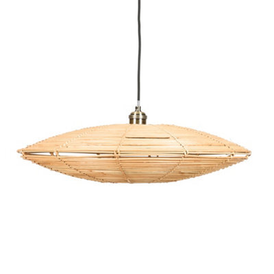 Dibor Extra Wide Natural Home Décor Ceilling Light Shade H14 X D55Cm - image 1