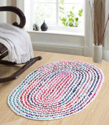 Second Nature Online Carnival Oval Bedroom Rug Ethical Source With Recycled Fabric / 60 Cm X 90 Cm - thumbnail 1