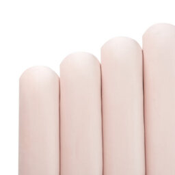 Beliani Bed Velvet Vincennes 140 X 200 Cm (Eu Double) Pastel Pink - thumbnail 7