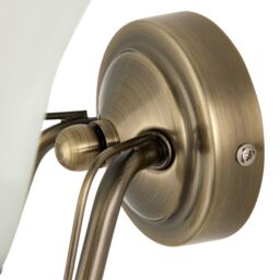 GoodHome Dives Antique Brass Effect Double Wired Wall Light - thumbnail 7