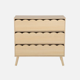 Sweeek - Wood-Effect Children's Chest Of 3 Drawers Natural 80X30X79 Cm - Azur - thumbnail 2