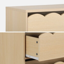 Sweeek - Wood-Effect Children's Chest Of 3 Drawers Natural 80X30X79 Cm - Azur - thumbnail 4