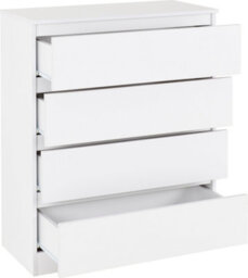 Seconique Malvern 4 Drawer Chest White Recessed Handles - thumbnail 6