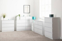 Seconique Malvern 4 Drawer Chest White Recessed Handles - thumbnail 8