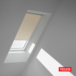 Velux Original (Dkl) Light Beige Blackout Roller Blind For Velux Roof Window Ck04 With White Side Rails - thumbnail 3