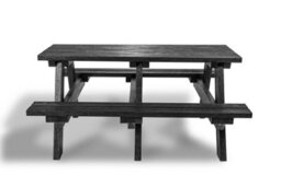 Plaswood A-Frame Heavy Duty Picnic Table, Premium Quality, Black, 4 Seater, Recycled Plastic - thumbnail 2