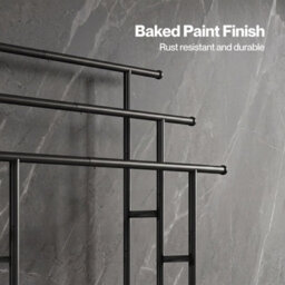Levede Towel Rail Metal Rack With Basket 3-Tier Storage Anti-Slip Foot,black - thumbnail 9