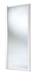Spacepro 1 Panel Mirrored White Frame Framed Sliding Wardrobe Door (H)2220mm (W)610mm - thumbnail 1