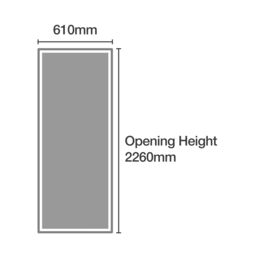 Spacepro 1 Panel Mirrored White Frame Framed Sliding Wardrobe Door (H)2220mm (W)610mm - thumbnail 4