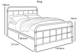 Burford Copper Vintage Victorian Style Metal Bed Frame - King 5Ft - thumbnail 4
