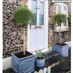 Idealist™ 30Cm Square Planter, Grey Reinforced Stone Garden Planter, Faux Lead Chelsea Flower Box, Outdoor Plant Pot - thumbnail 9
