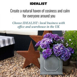Idealist™ 30Cm Square Planter, Grey Reinforced Stone Garden Planter, Faux Lead Chelsea Flower Box, Outdoor Plant Pot - thumbnail 7
