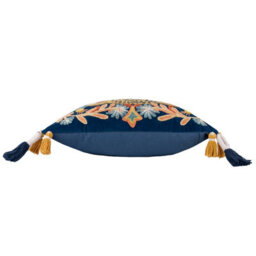 Wylder Regal Leopard Embroidered Velvet Feather Filled Cushion - thumbnail 2