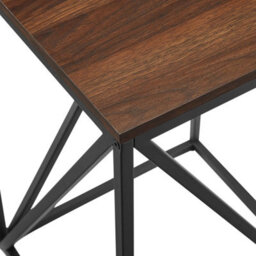 "Simpa 16"" Dark Walnut Square Geometric Side Table" - thumbnail 4