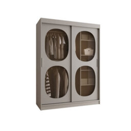 Arte Bahrain Ii Cashmere Sliding Door Wardrobe 150Cm - Smoked Glass, Calm Storage - thumbnail 2