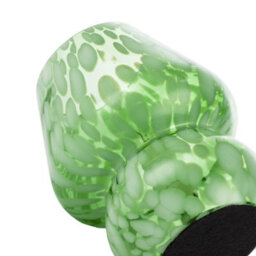 Happy Homewares Eye Catching Artisan Style Emerald Green Mottled Glass Table Lamp - thumbnail 5