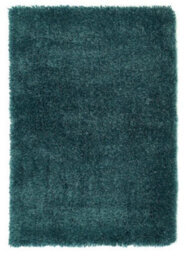 Dark Teal Handmade Rug, 50mm Thickness Plain Shaggy Rug, Modern Luxurious Rug For Bedroom, & Dining Room-133Cm (Circle) - thumbnail 1